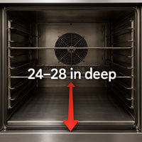Commercial Standard Depth Convection Oven (24-28 inches deep)