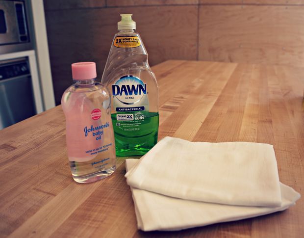 Hack #74: Clean and polish stainless steel appliances with baby oil and dish soap