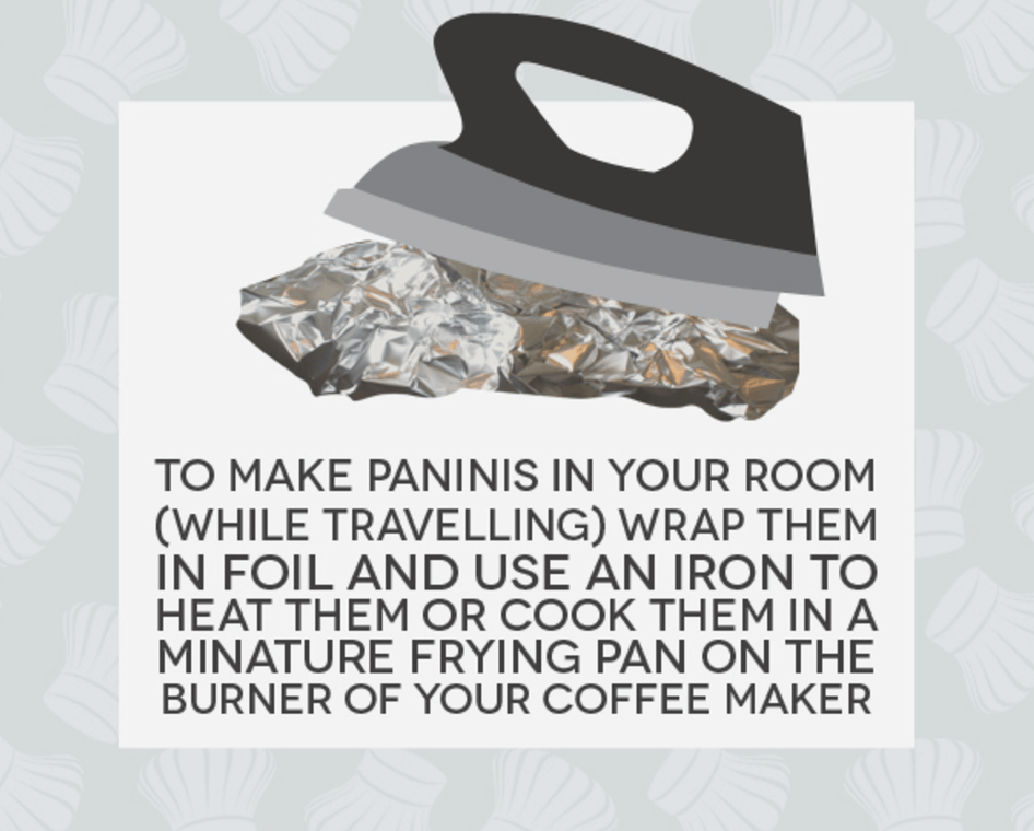 Hack #39: How to cook a panini with an iron