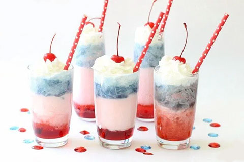 Red, White, and Blue Italian Soda