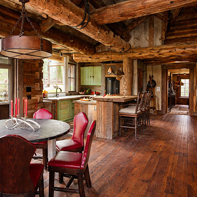 Camp Cabin Man Cave Kitchen - Big Sky, Montana
