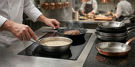Commercial Induction Ranges in Restaurant Kitchens