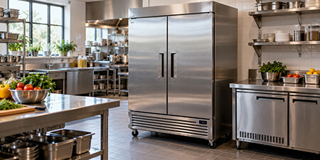 Commercial Refrigeration In Restaurant Kitchen