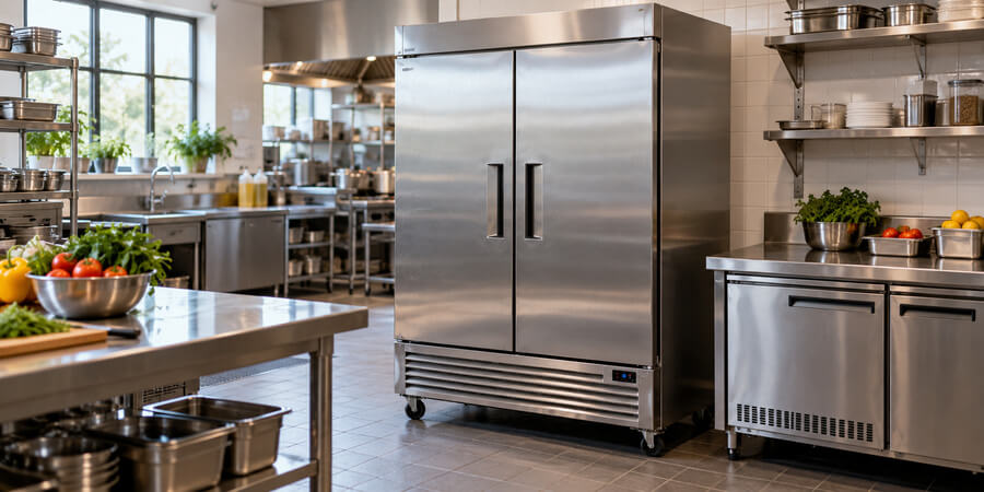 Commercial Refrigeration In Restaurant Kitchen