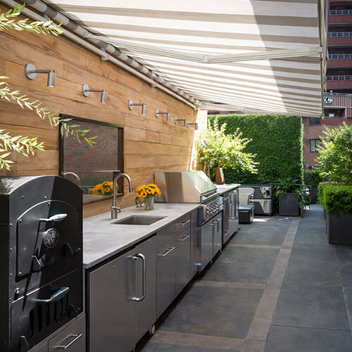 Contemporary Rooftop Kitchen - New York