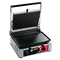 Sirman CORT-L-110 1,700 Watt Panini Sandwich Grill, Single, Ribbed Top & Flat Bottom
