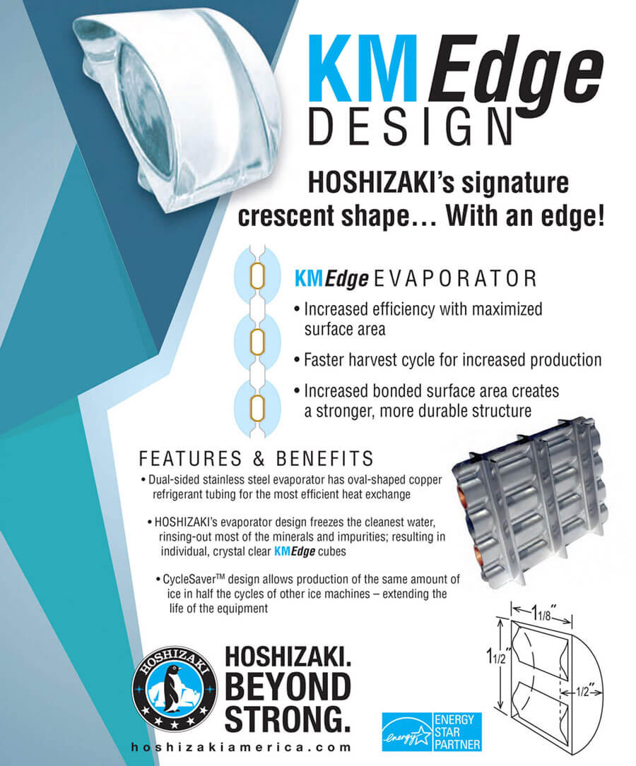 Hoshizaki KMEdge Crescent Ice Cube & Evaporator Design