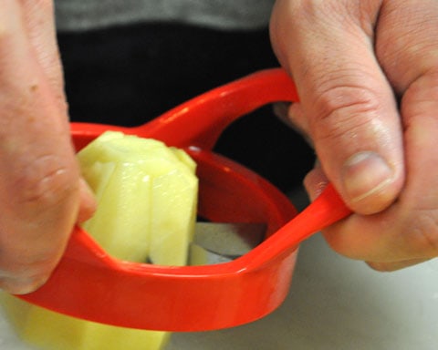 Hack #3: Slice potatoes with an apple slicer