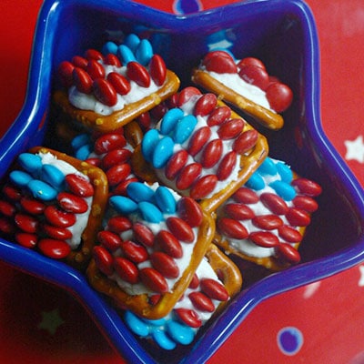 Patriotic Pretzel Bites