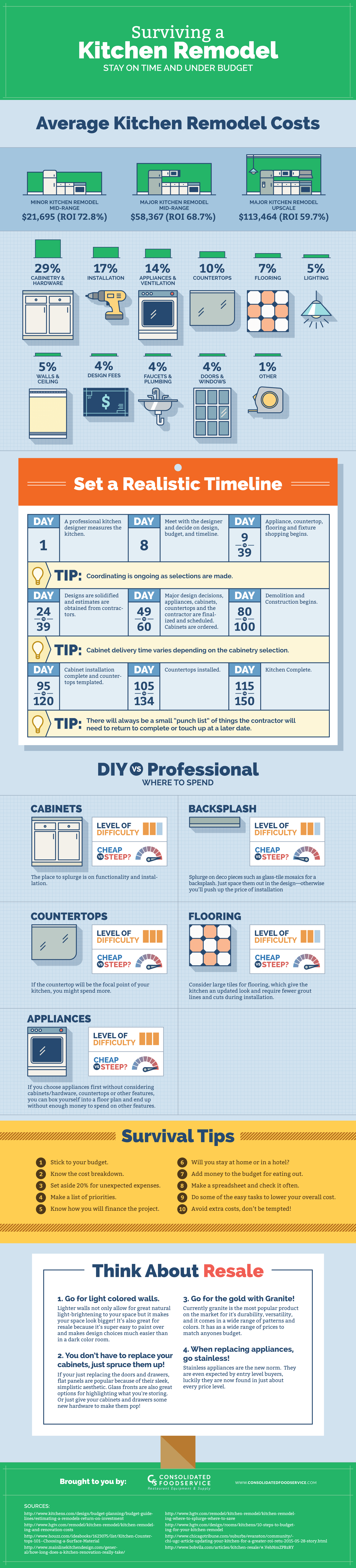 Surviving a Kitchen Remodel Infographic