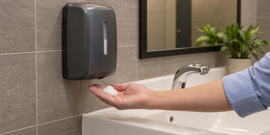 Touchless foam soap dispenser