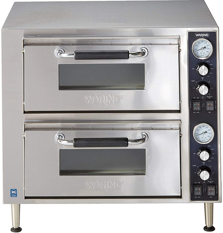 Waring Wpo750 3 200 Watt Electric Countertop Pizza Oven Double Deck