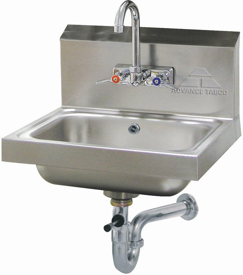 Advance Tabco 7-PS-50, Hand Sink w/ Splash Mount Faucet & Lever ...