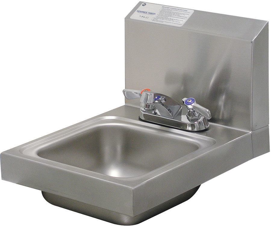 Advance Tabco 7-PS-22, Hand Sink w/ Deck Mount Faucet & Backsplash