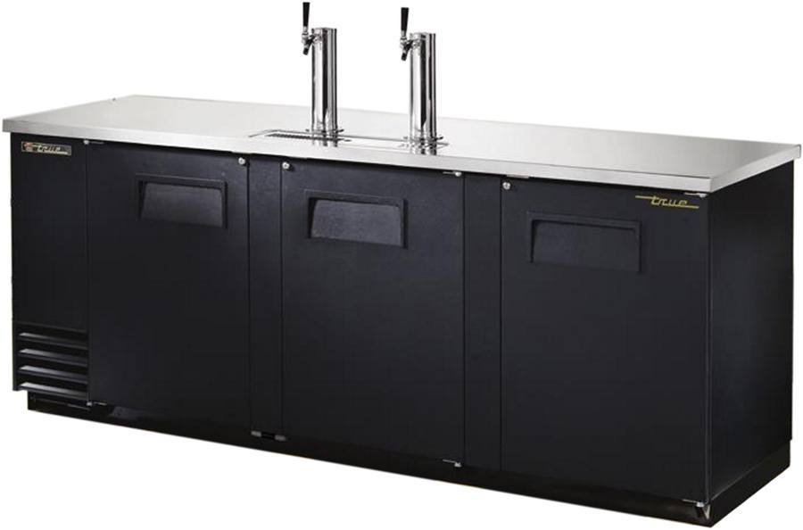 True TDD4, 90" Direct Draw Beer Dispenser, 4 Keg 2 Tap