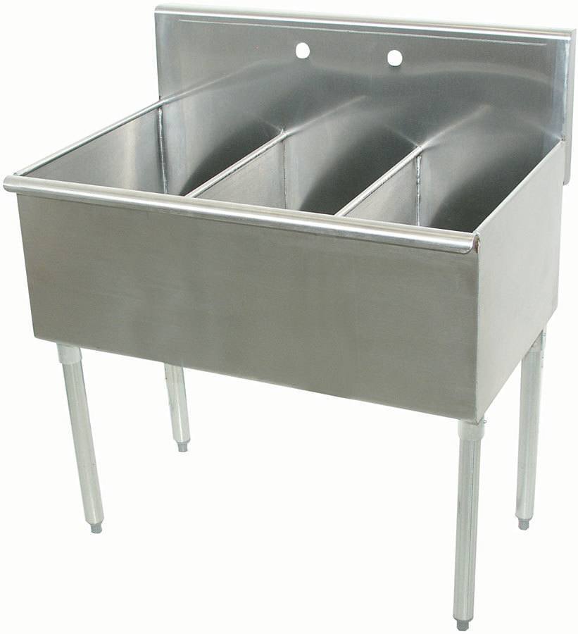 Advance Tabco 4 3 54 Three Compartment Stainless Steel Scullery Sink