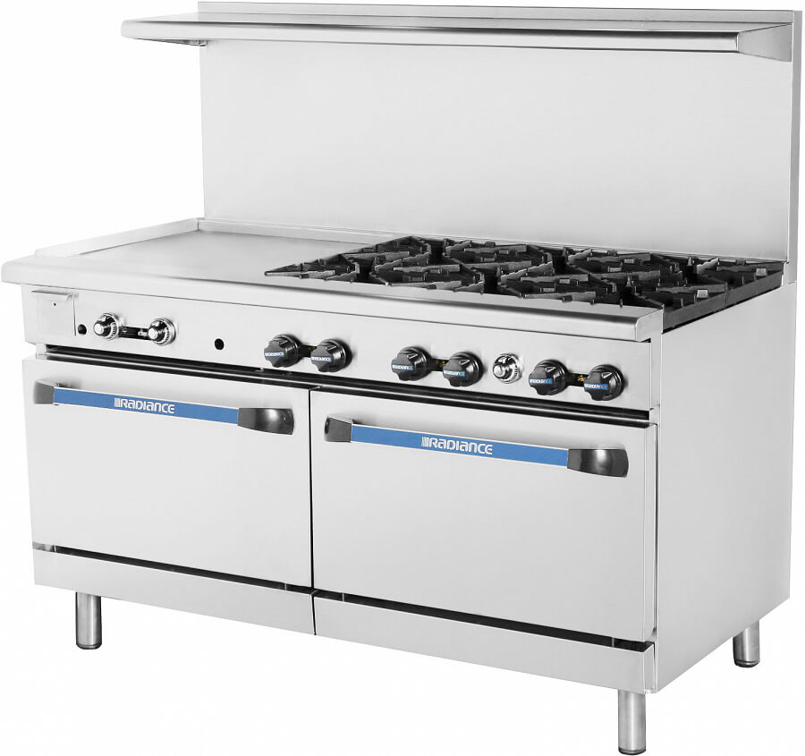 Radiance TARG24G6B, 299,000 Btu Gas Restaurant Range, 6 Burner
