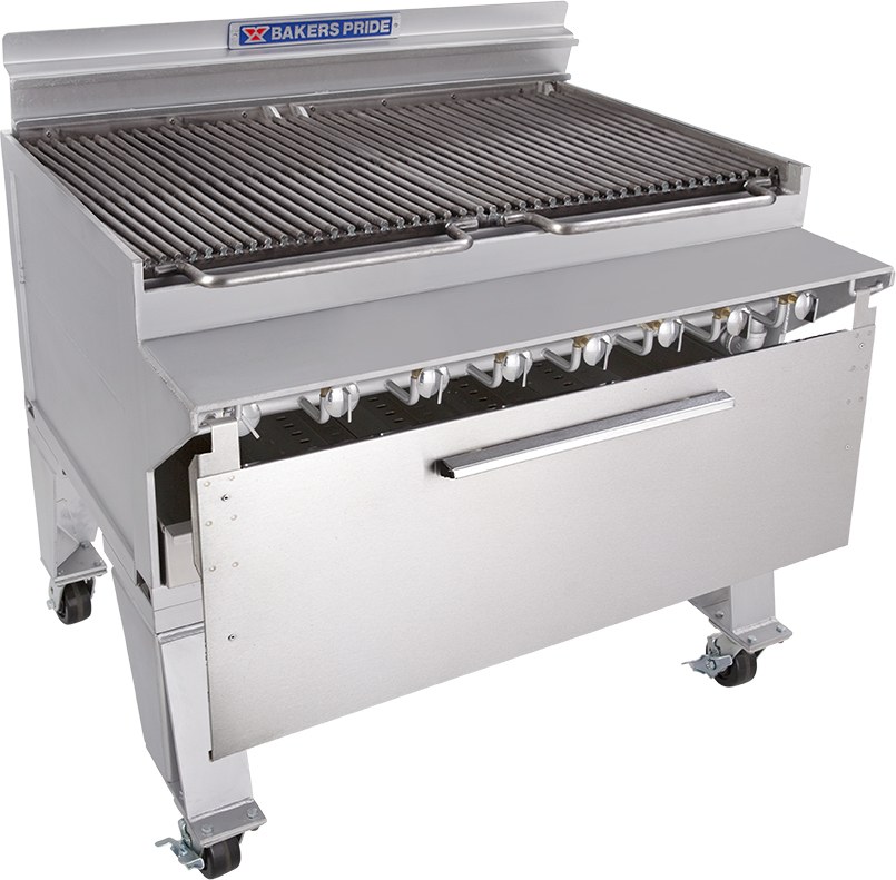Bakers Pride CH8J, 47 1/2" Freestanding Gas Charbroiler, Radiant, 144,000 Btu