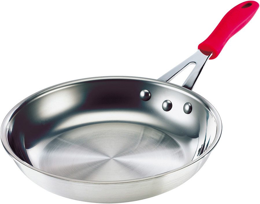Browne Foodservice 5812808, 8" 2Ply Thermalloy Aluminum & Stainless Steel Fry Pan w/ Silicone