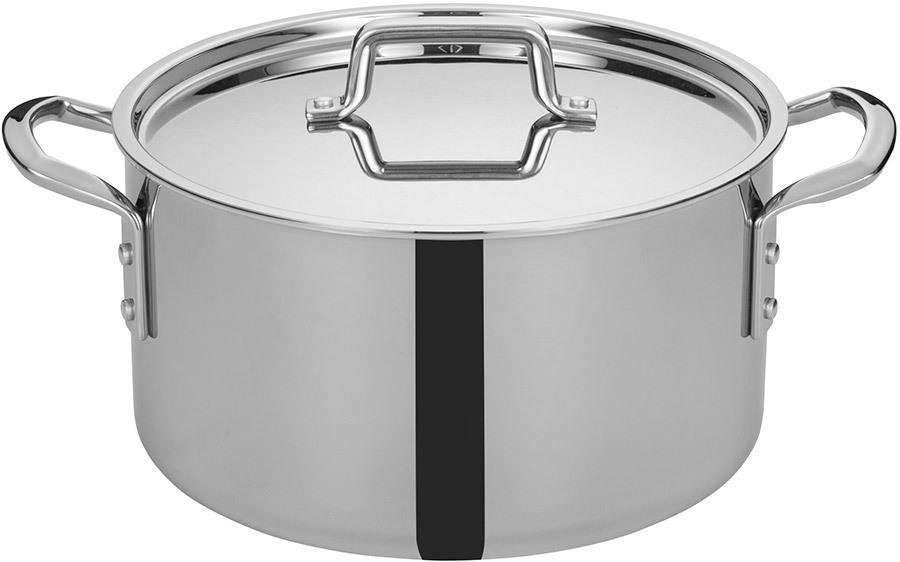 Winco Tgsp Quart Induction Ready Stainless Steel Stock Pot Tri