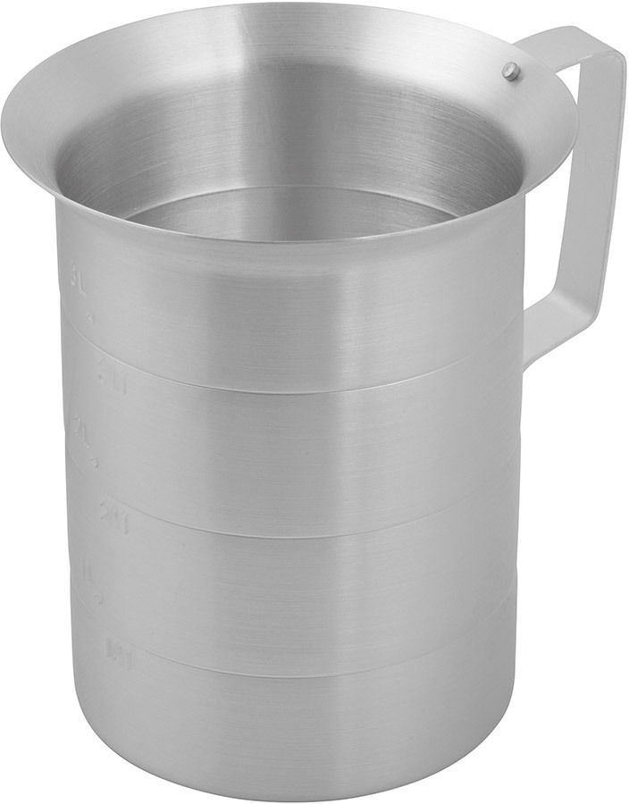 Winco AM-4, 4 Quart Aluminum Measuring Cup