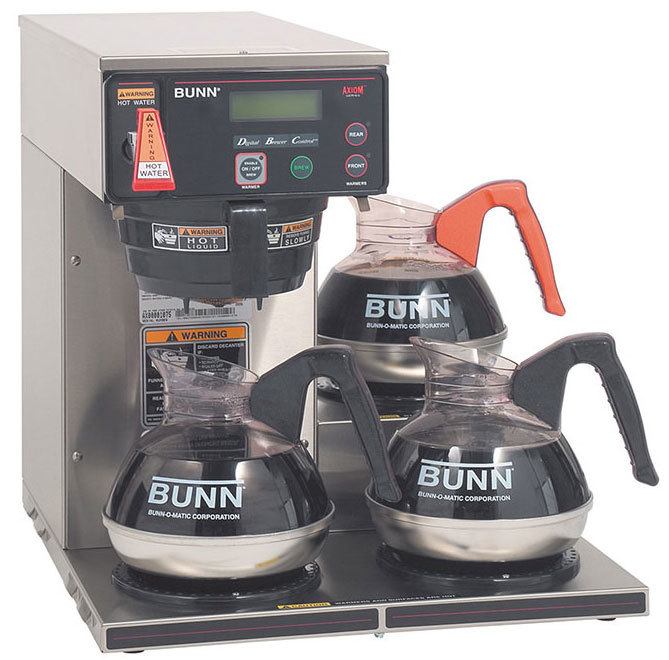 Bunn 38700.0002, Automatic Decanter Coffee Brewer w/ 3 Lower Warmers, 120V