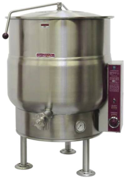 Crown El 40 40 Gallon Electric 2 3 Jacket Steam Kettle Free Standing Stationary 18 000 Watt