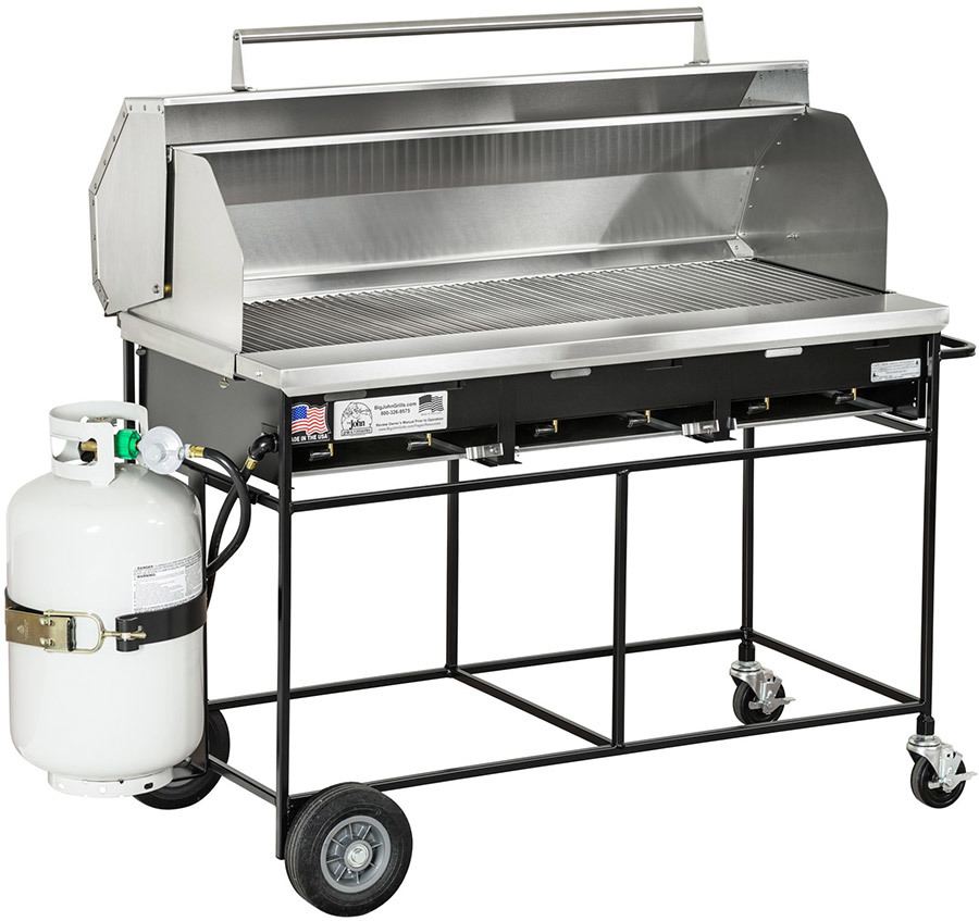 Big John 300131LPSSCMBHOOD, 56" Stainless Steel Propane Gas Outdoor
