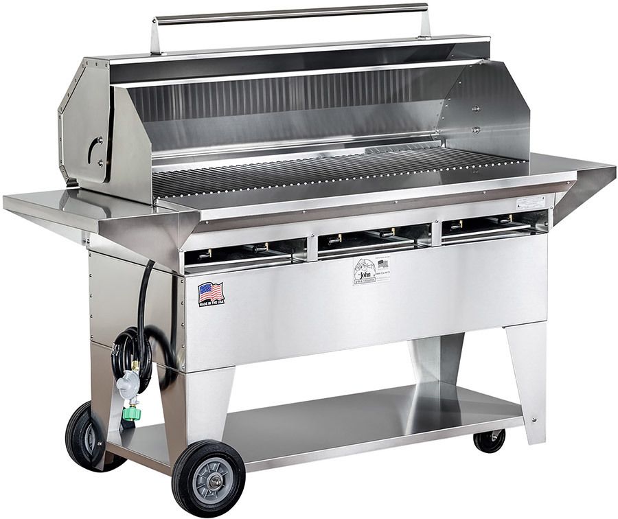 Big John 300135LPSSCMB, 69" Stainless Steel Propane Gas Outdoor Grill