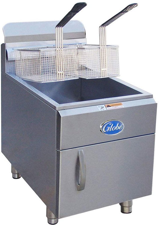 Globe GF30G, 53,000 Btu Natural Gas Countertop Fryer, 30 Lb