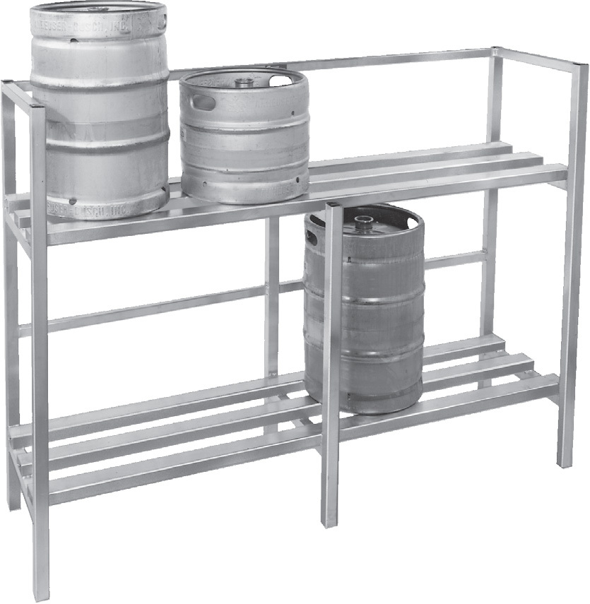 Channel Manufacturing KSR72, 8 Keg Aluminum Beer Keg Rack, 72" x 20" x 55"