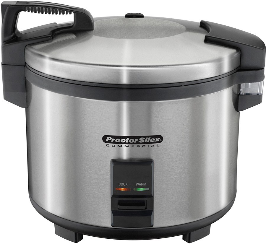 Hamilton Beach 37560R, 60 Cup Electric Rice Cooker / Warmer w/ Hinged Lid