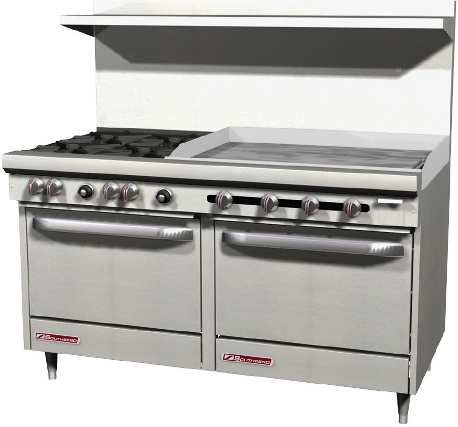 Southbend S60AA4GR, 206,000 Btu Gas Restaurant Range, 2 Burner, 2