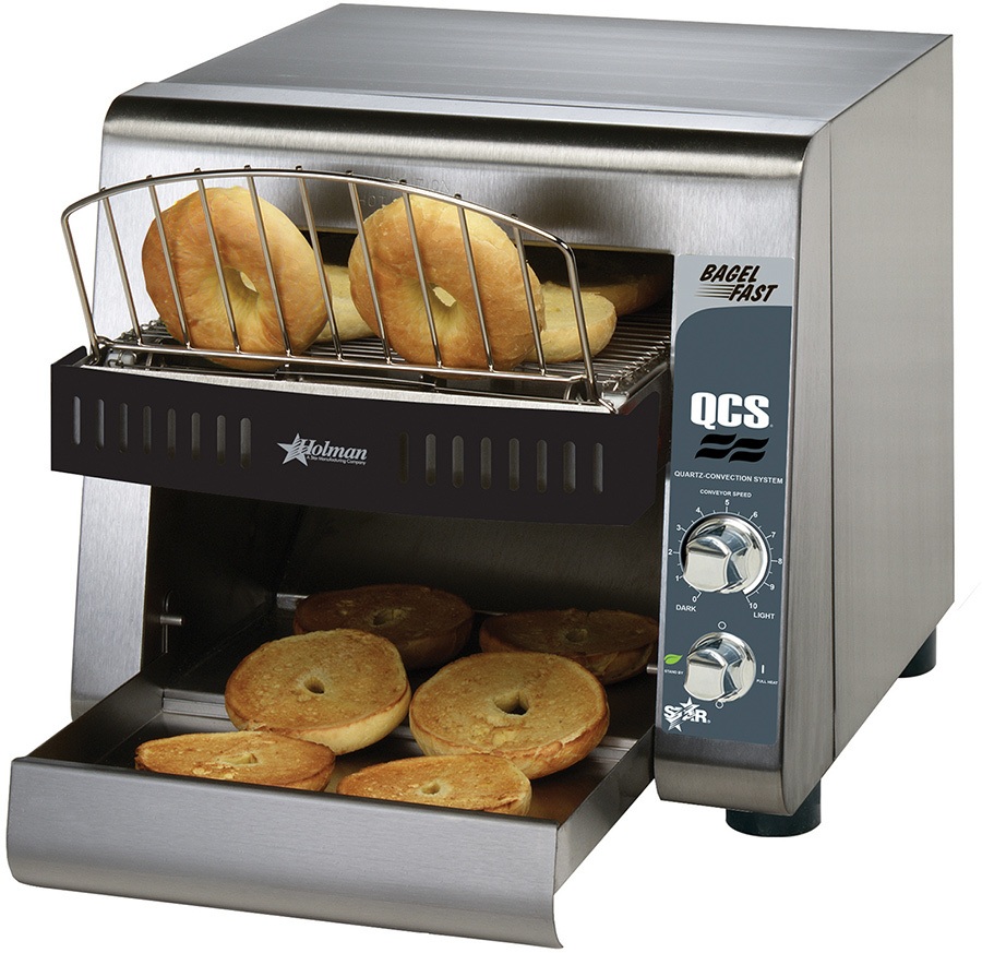 Star Mfg QCS1500B, 1,600 Watt Commercial Conveyor Bagel Toaster, 500
