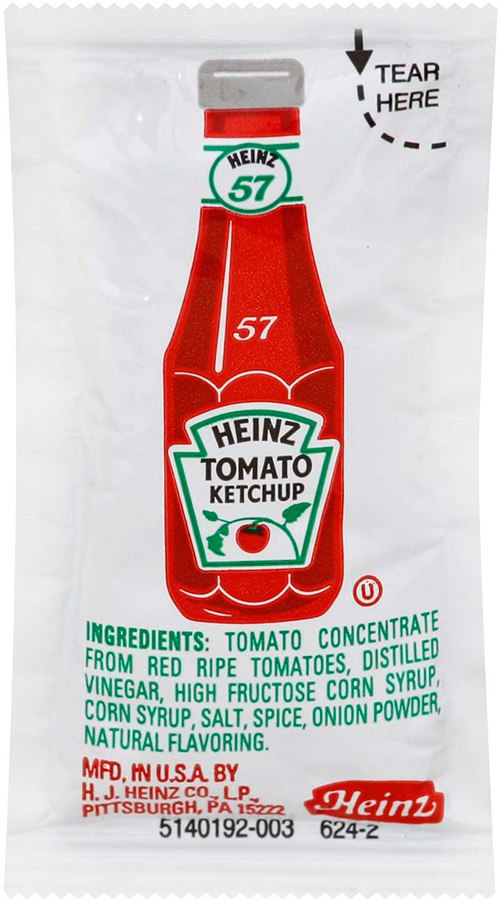 Heinz 10013000984802, 9 Gram Ketchup Portion Packet (1000/Case)