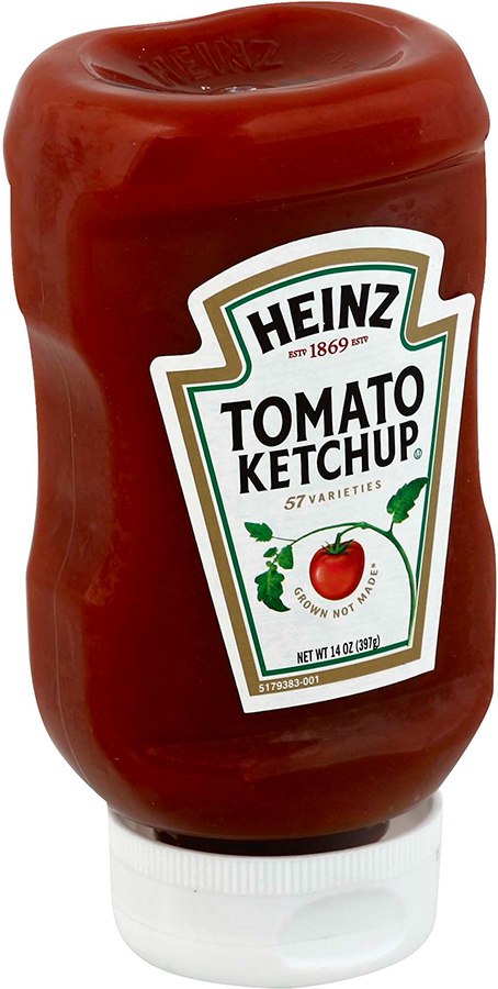 Heinz 10013000002766, 14 oz. Clear Top Down Ketchup Squeeze Bottle (16 ...