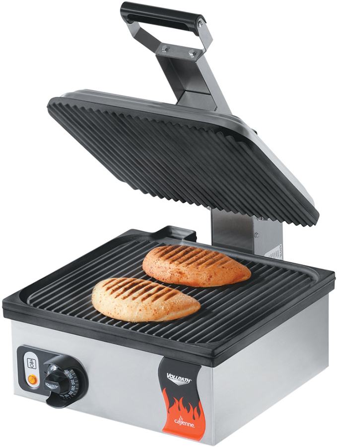 Vollrath 40790, 1,800 Watt Electric Panini Sandwich Grill, Single