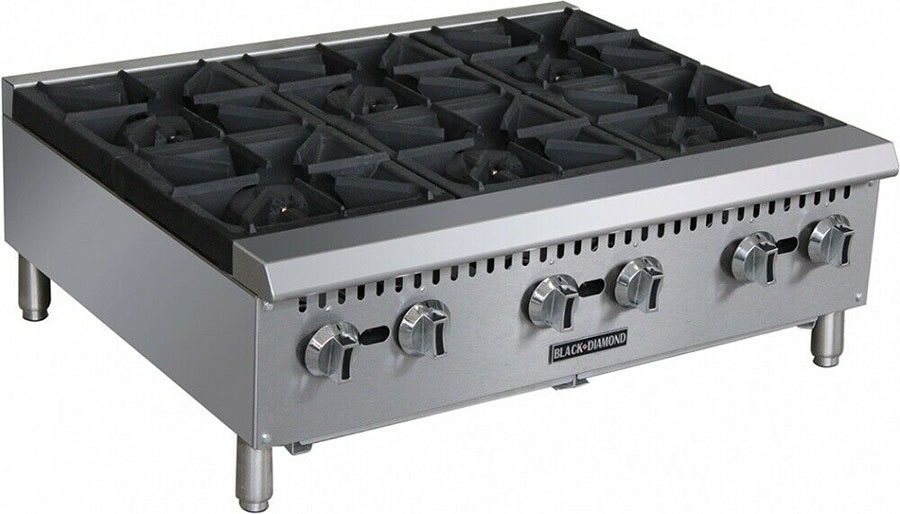 Black Diamond Bdcth 36 Countertop Gas Range Hot Plate