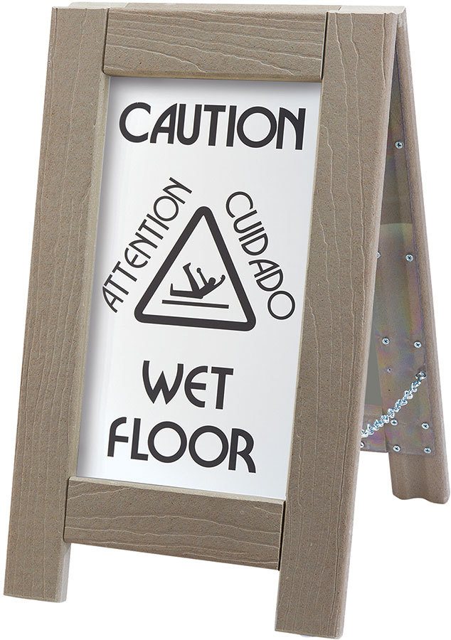 Cal Mil 3504 22 Brown Double Sided Outdoor Wet Floor Sign