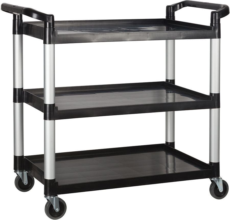 Winco UC3019K Black Utility Cart