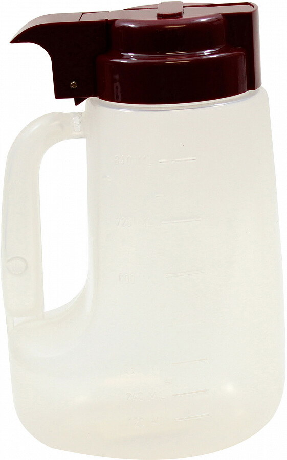 TableCraft PP32M, 32 oz Polypropylene Option™ Syrup Dispenser, Maroon