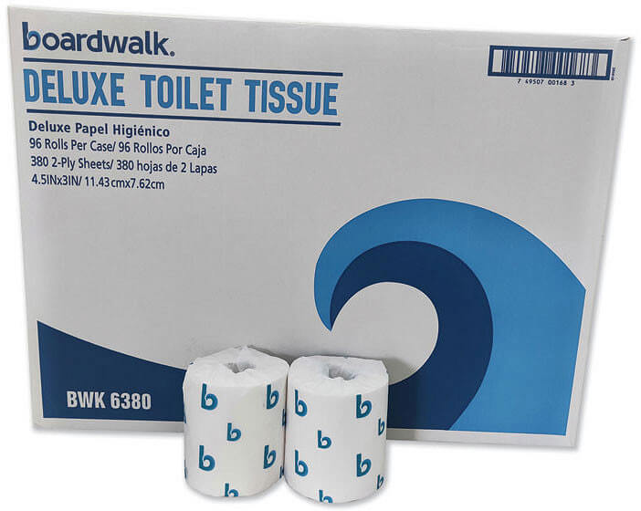 Boardwalk BWK6380, 380 Sheet 2Ply Standard Toilet Paper Roll (96/case)