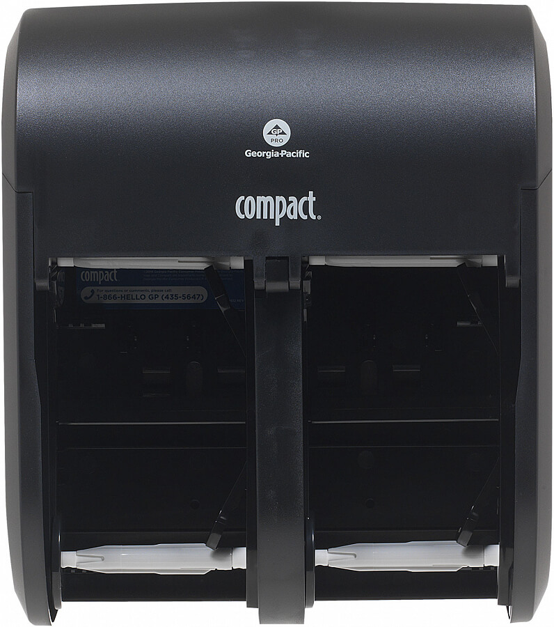 Pacific 56744A, Compact™ Quad Roll Toilet Paper Dispenser, Black