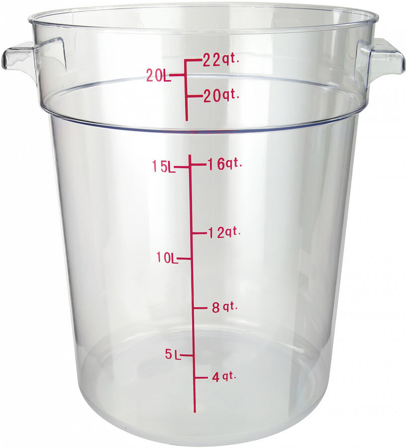 Winco PCRC-22, 22 Qt Polycarbonate Food Storage Container, Clear