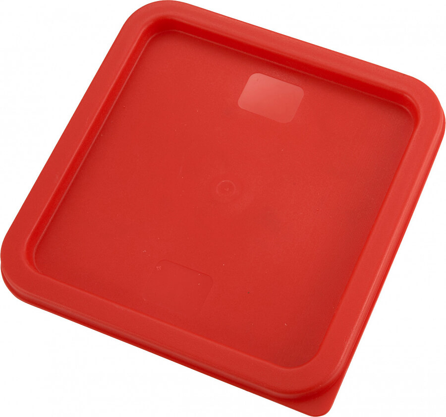 Winco PECC-68, 6 - 8 Qt Polyethylene Food Storage Container Cover, Red