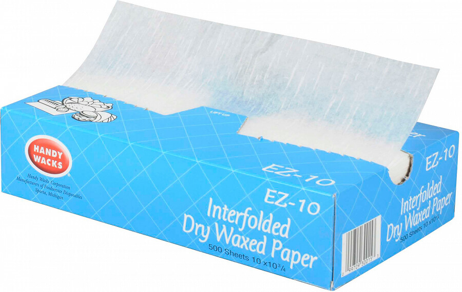 Handy Wacks EZ12N, 12” x 10 3/4” EZWrap Interfolded Dry Wax Deli Paper (6,000/case)
