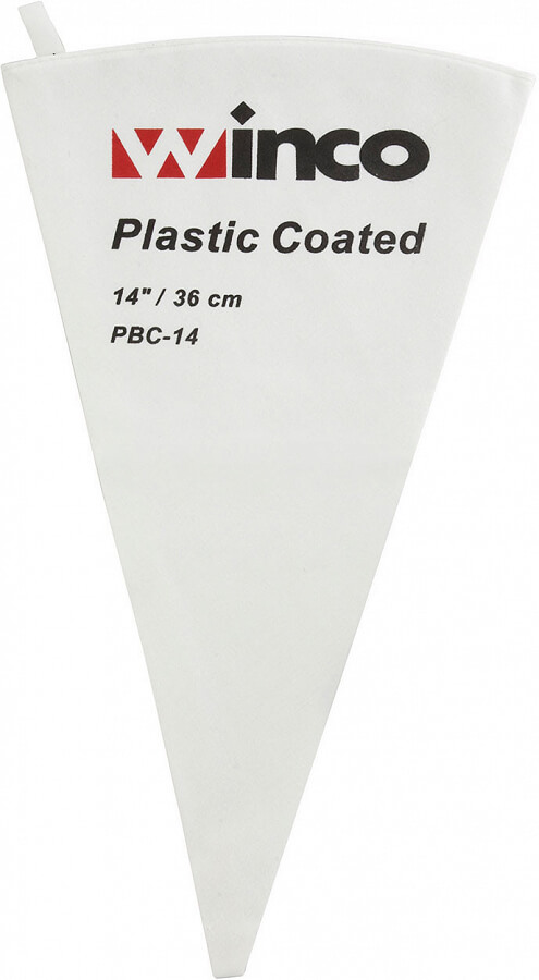 Winco PBC-24 24-Inch Cotton Pastry Bag With Plastic Coating - Medium White