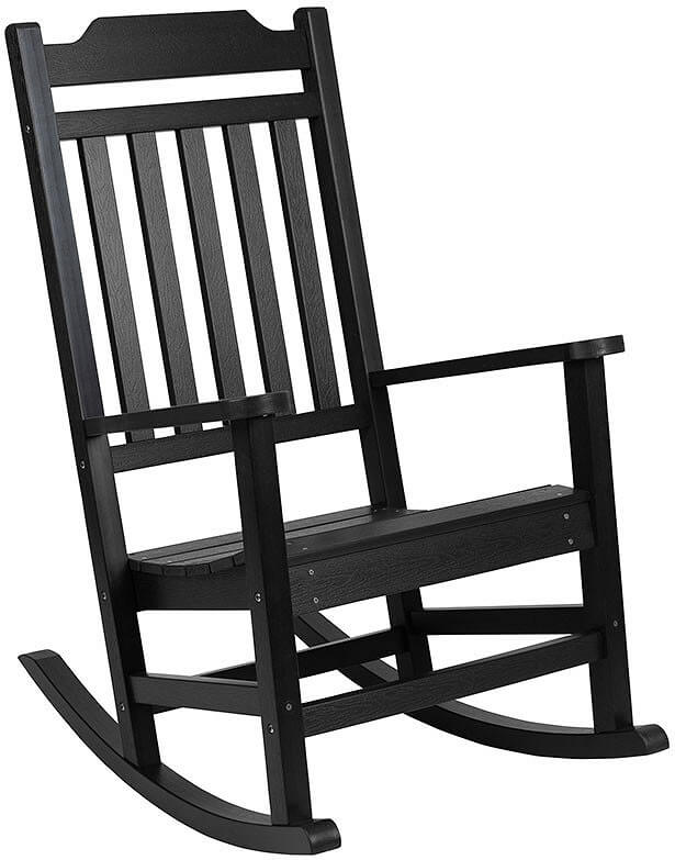 Livello Lvlo 180564 Winston Outdoor Faux Wood Patio Rocking Chair Black Livello Lvlo 180564 Winston Outdoor, Outdoor Wood Rocking Chair Black